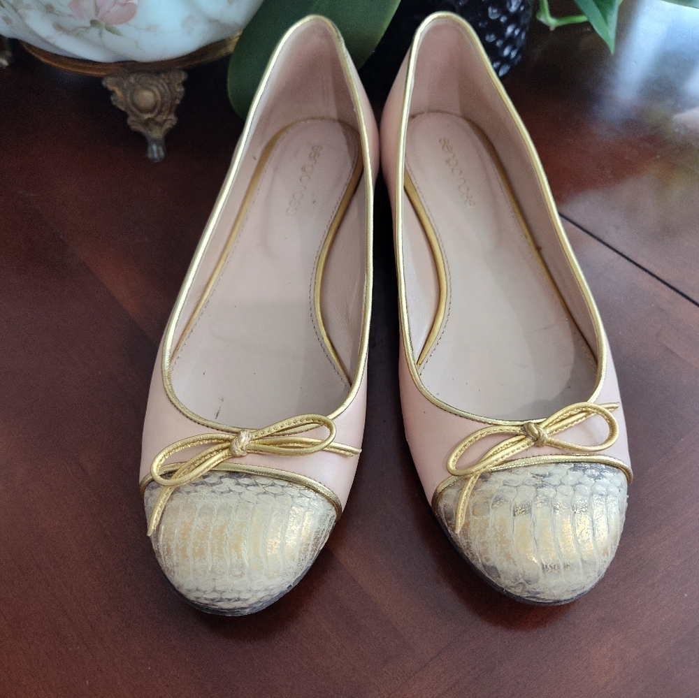 Sergio Rossi Leather Flats - Picture 2 of 8